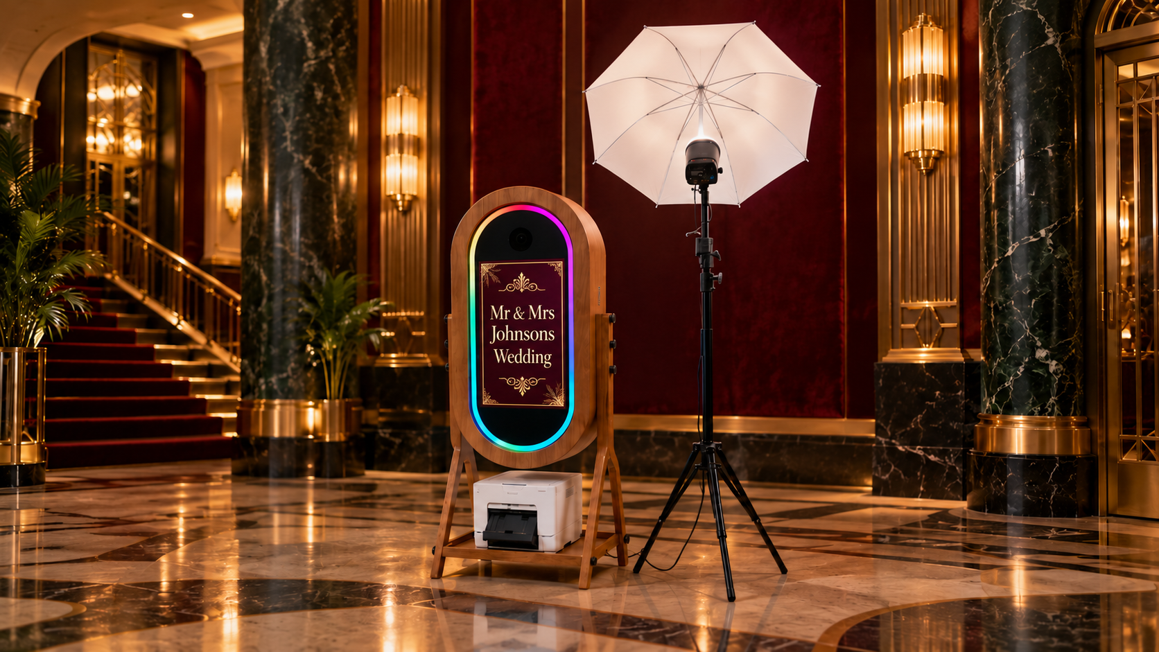 Wooden Magic Mirror Photo Booth