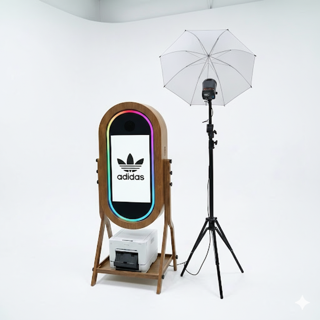 Wooden Magic Mirror Photo Booth