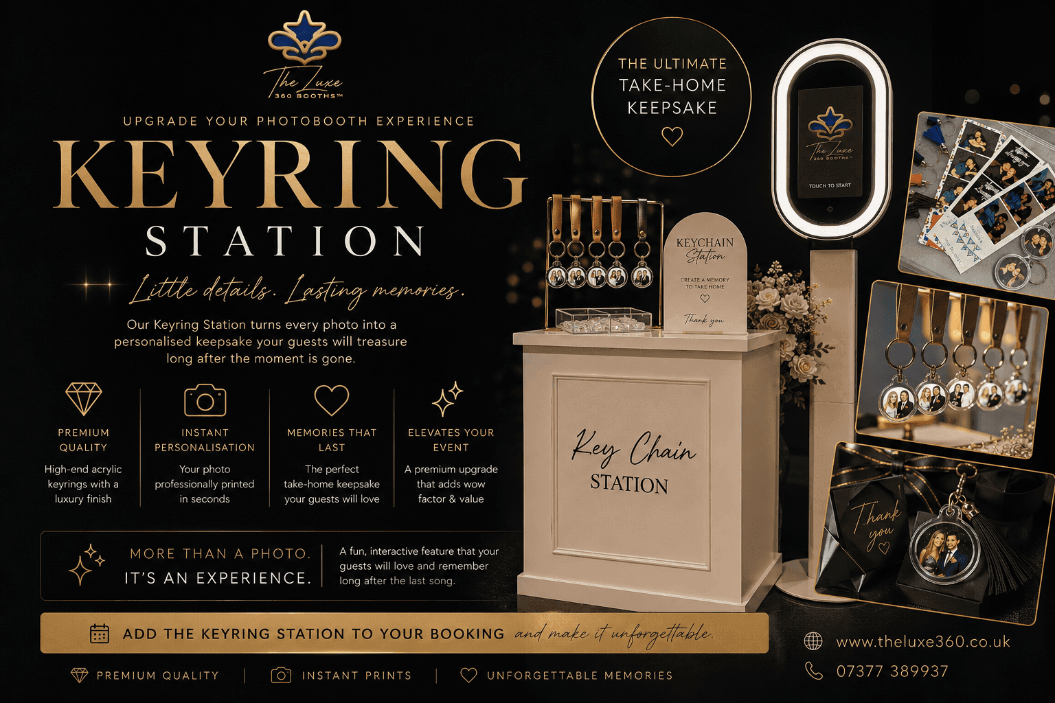 Keyring Station — Luxe 360 Booths upgrade