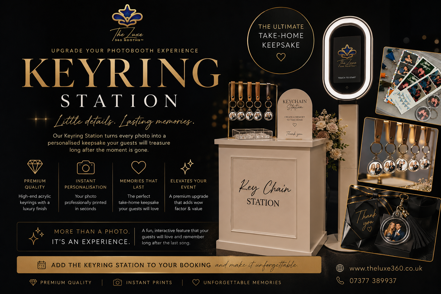 Keyring Station — Luxe 360 Booths upgrade