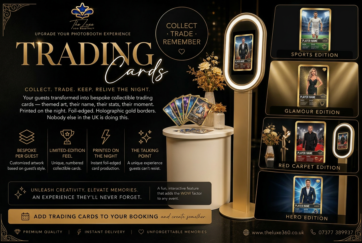 Trading Card Experience — Luxe 360 Booths upgrade